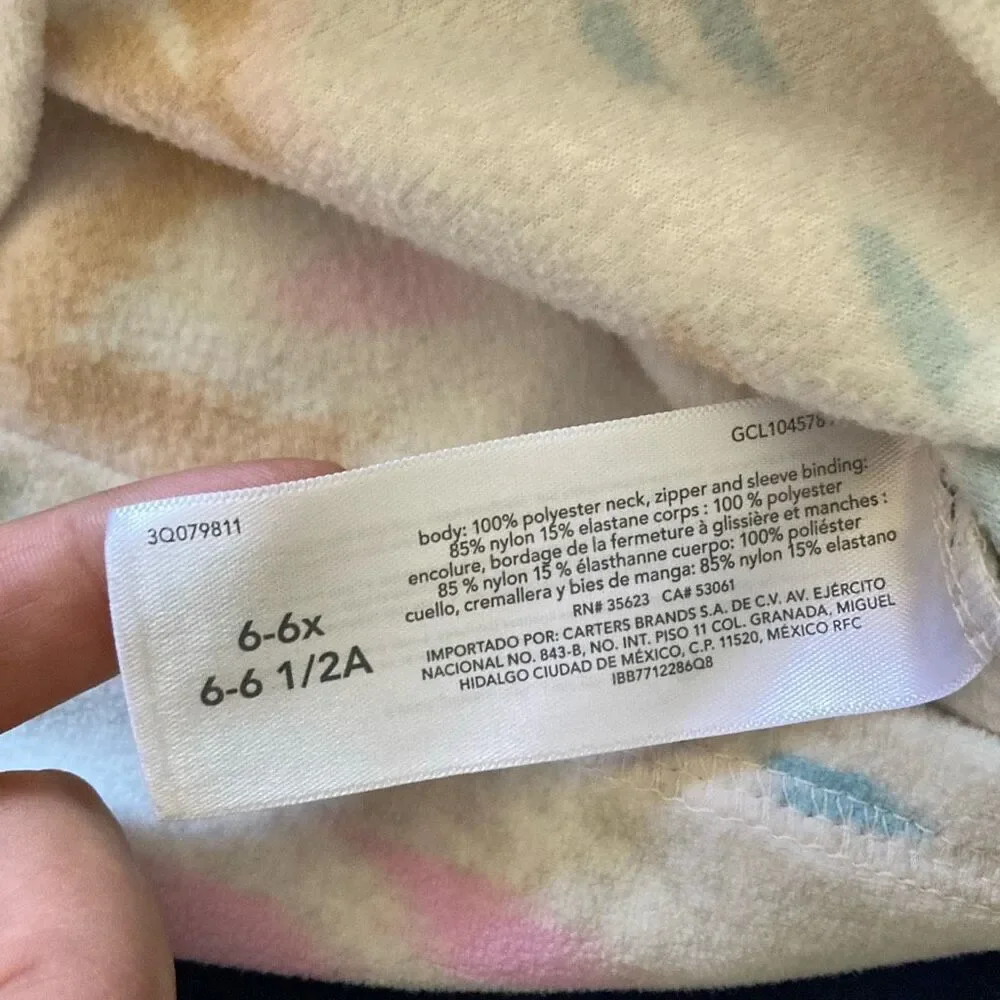 Osh Gosh b’gosh Girls Fleece Winter Pullover Sweater Cream size Small 6 6X - Picture 4 of 5